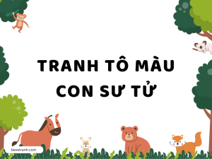 Tranh tô màu con sư tử