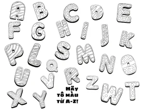 tranh tô màu bảng chữ cái tiếng việt cho bé