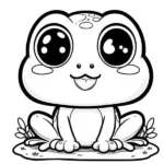 tranh tô màu con ếch dễ thương cho bé yêu