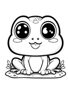 tranh tô màu con ếch dễ thương cho bé yêu