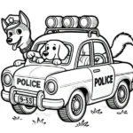 bé tô màu xe cảnh sát
