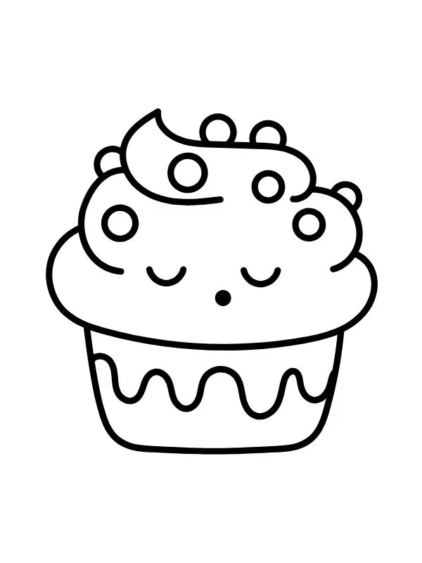 tranh tô màu bánh cupcake đáng yêu cho bé