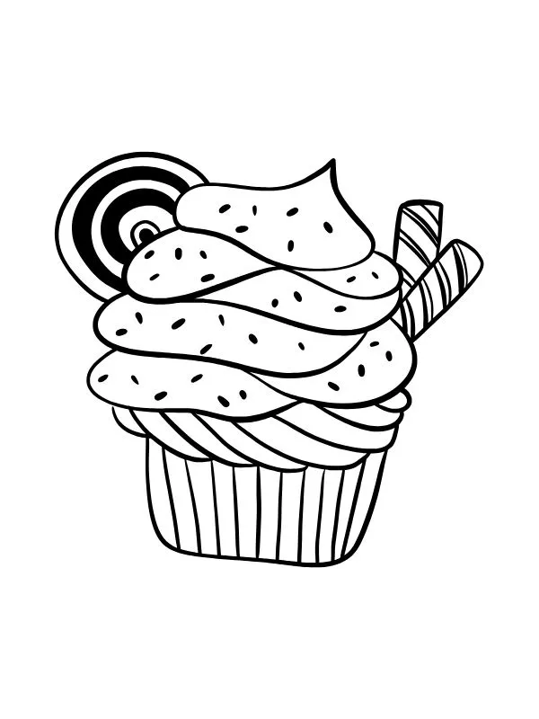 tô màu cupcake siêu dễ thương cho bé