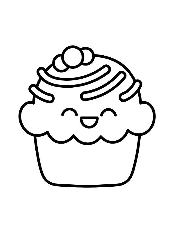 tranh tô màu bánh cupcake