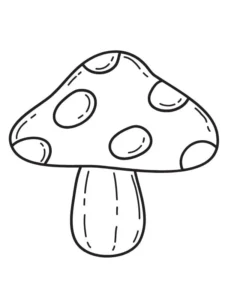 tranh tô màu cây nấm đầy màu sắc và vui nhộn