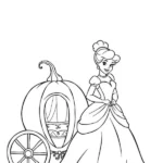 tranh tô màu công chúa Lọ Lem đẹp nhất cho bé