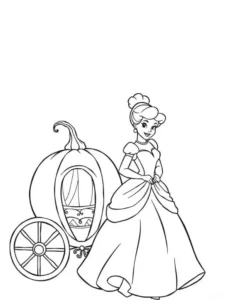 tranh tô màu công chúa Lọ Lem đẹp nhất cho bé