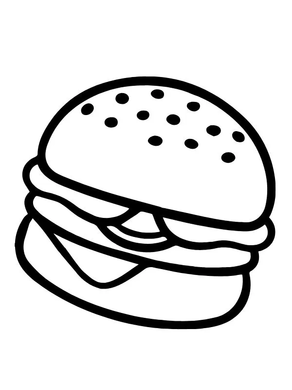 tô màu hamburger ngộ nghĩnh