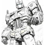 tranh tô màu optimus prime sống động