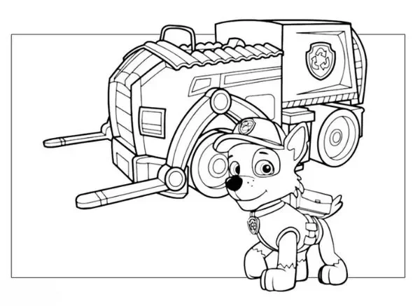 tranh tô màu paw patrol chi tiết