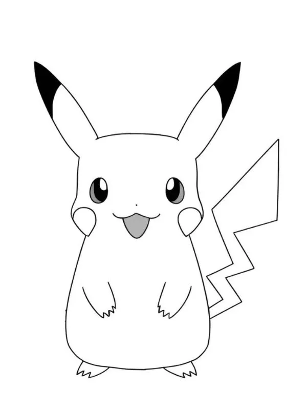 tranh tô màu pikachu cute