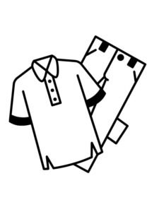 tranh tô màu quần áo bé trai bé gái