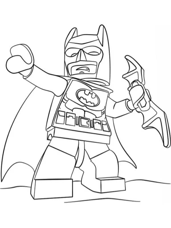 tô màu batman lego đơn giản