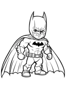 tranh tô màu Batman đơn giản cho bé tập tô mỗi ngày