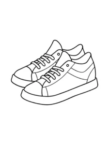 tranh tô màu đôi giày sinh động, hấp dẫn cho bé yêu