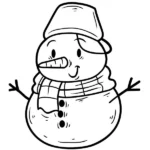 tranh tô màu người tuyết ngộ nghĩnh đáng yêu cho bé