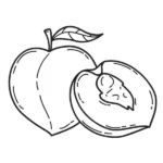 tô màu quả đào xanh