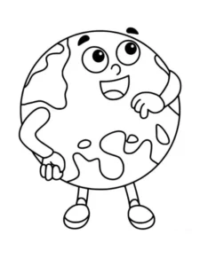 Tranh tô màu trái đất sắc nét giúp bé tìm hiểu thiên nhiên