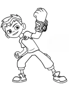 Tranh tô màu Ben 10 giúp bé yêu phát triển kỹ năng hội họa