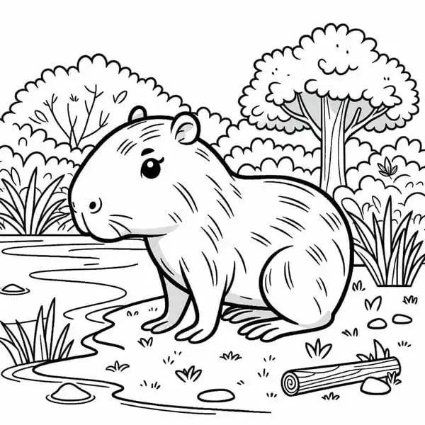 tô màu capybara 