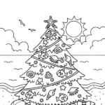 bức tranh tô màu cây thông Noel đẹp nhất cho bé