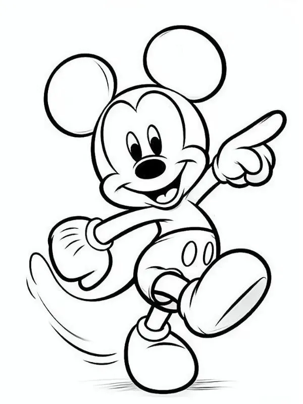 tranh tô màu chuột mickey đơn giản nhất