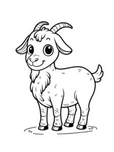 Tranh tô màu con dê phát triển sáng tạo tư duy cho bé