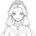tranh tô màu công chúa cho bé gái