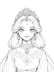 tranh tô màu công chúa cho bé gái
