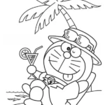 tranh tô màu Doremon siêu dễ thương