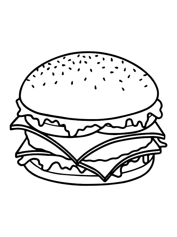 tô màu hamburger tươi sáng