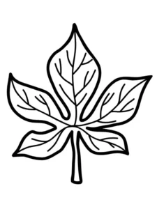 Tranh tô màu lá cây giúp bé sáng tạo