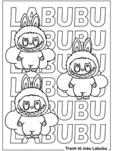 Hình tô màu Labubu cute