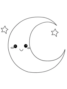 tranh tô màu mặt trăng độc đáo, thú vị cho bé yêu