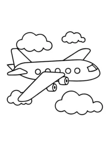 tranh tô màu máy bay cho bé