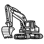 tranh tô màu máy xúc cực dễ thương cho bé thỏa sức tô vẽ