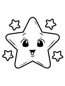 tranh tô màu ngôi sao cực đẹp cho bé