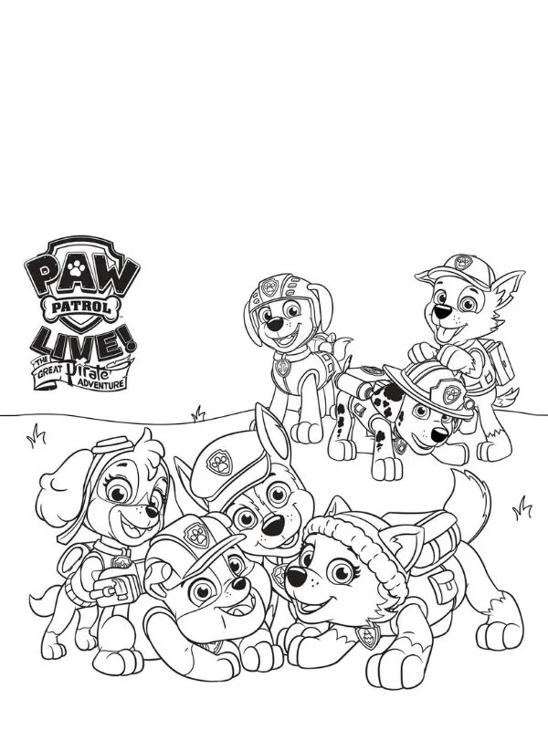 tô màu những chú chó paw patrol 