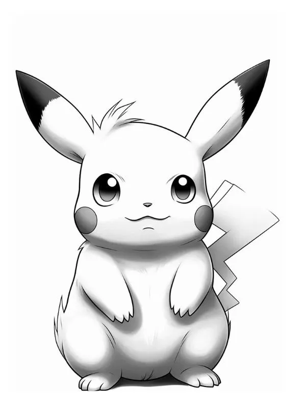 tô màu pikachu chibi đáng yêu