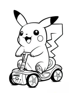 tranh tô màu Pikachu ngộ nghĩnh