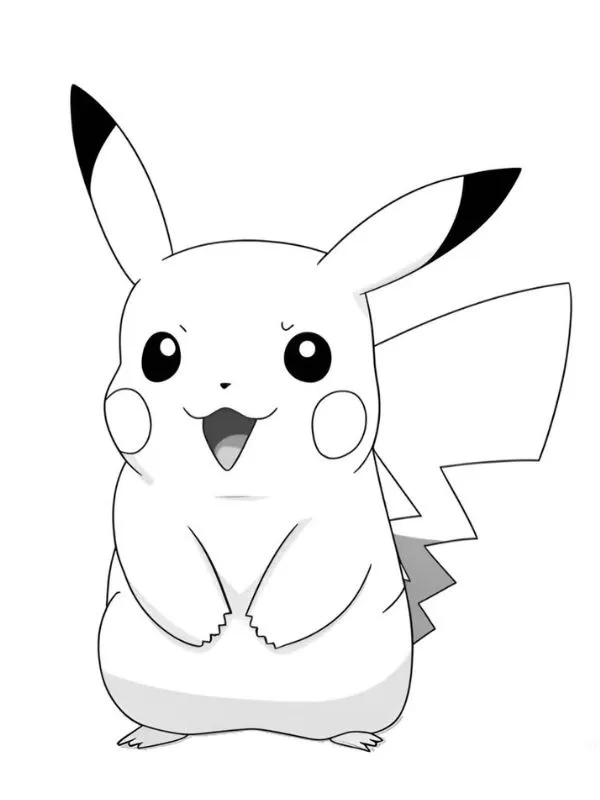 pikachu cute tô màu siêu dễ thương