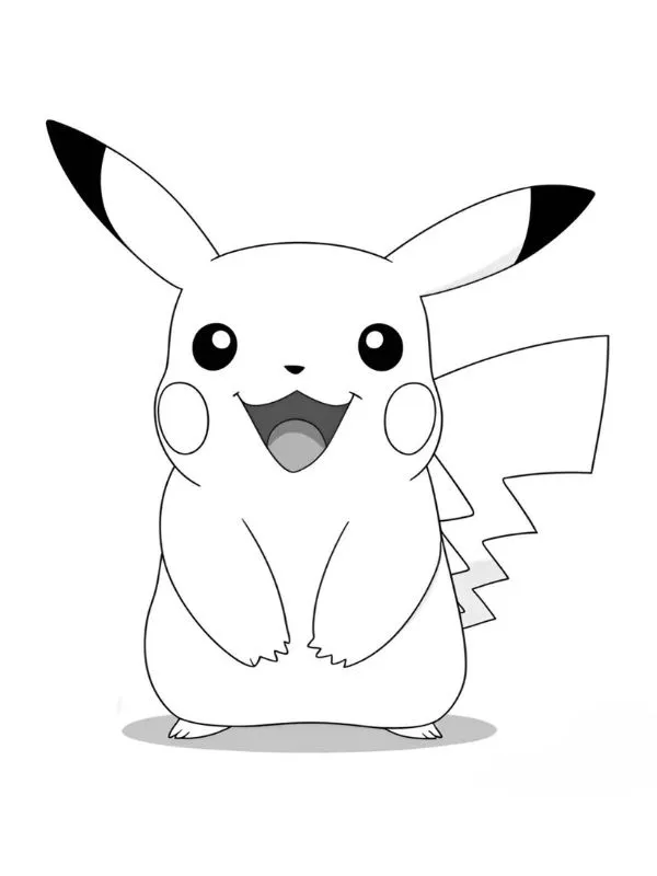 hình tô màu pikachu chibi ngộ nghĩnh