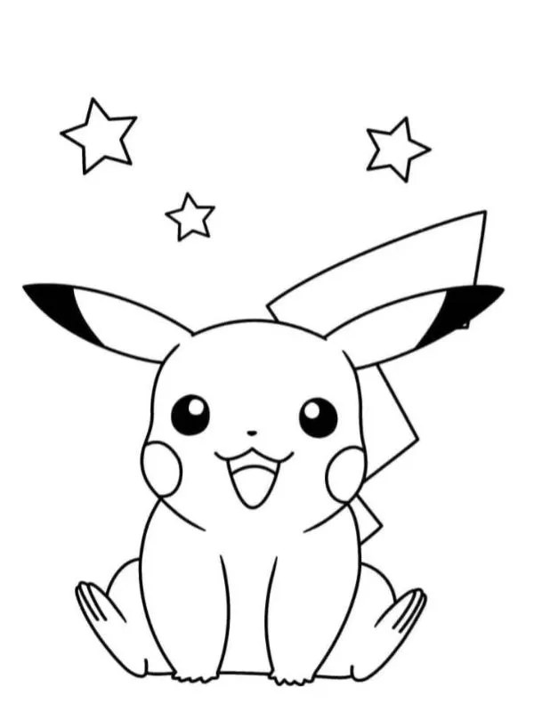 tranh tô màu pikachu cute nhất