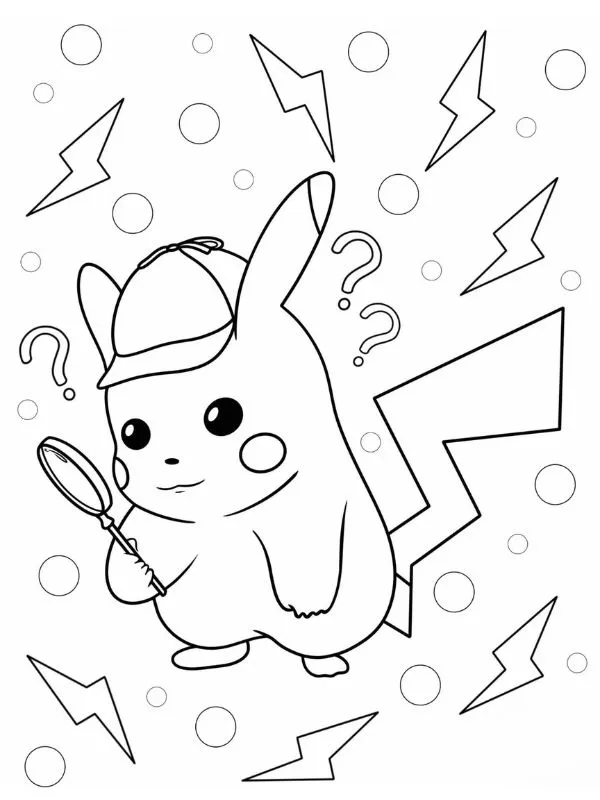 pikachu tô màu đáng yêu