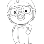 tô màu pororo chống nạnh