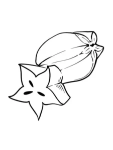 tranh tô màu quả khế cực đẹp cho bé