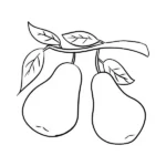 tranh tô màu quả lê kích thích trí tưởng cho bé