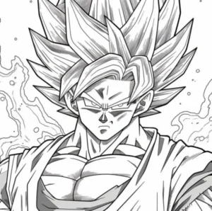 tranh tô màu Songoku cực đẹp dành cho fan Dragon Ball