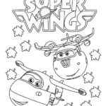 tranh tô màu super wings đáng yêu