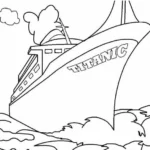 tranh tô màu tàu Titanic đẹp cho bé thỏa sức tô vẽ